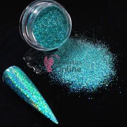 Decor pentru unghii NADP028PP sclipici cu efect de sirena Turcoaz de 3g